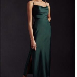 BHLDN Green Spaghetti Strap Midi Dress Size 6